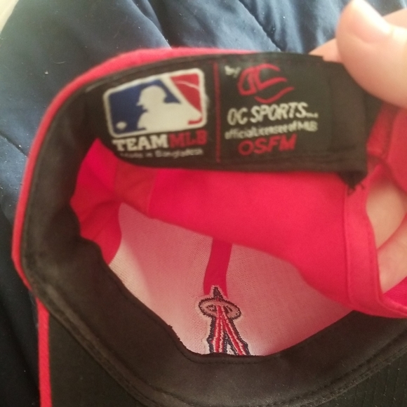 Los Angeles Angels Red Mens Adjustable Baseball Cap Preowned. - Picture 6 of 6